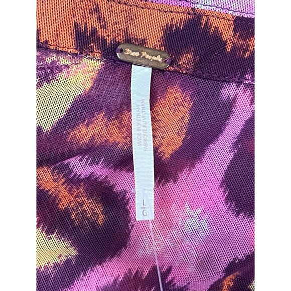 Free People Women Size Large Disco Night Combo Long Sleeve Button-Up Top EUC - Picture 9 of 10